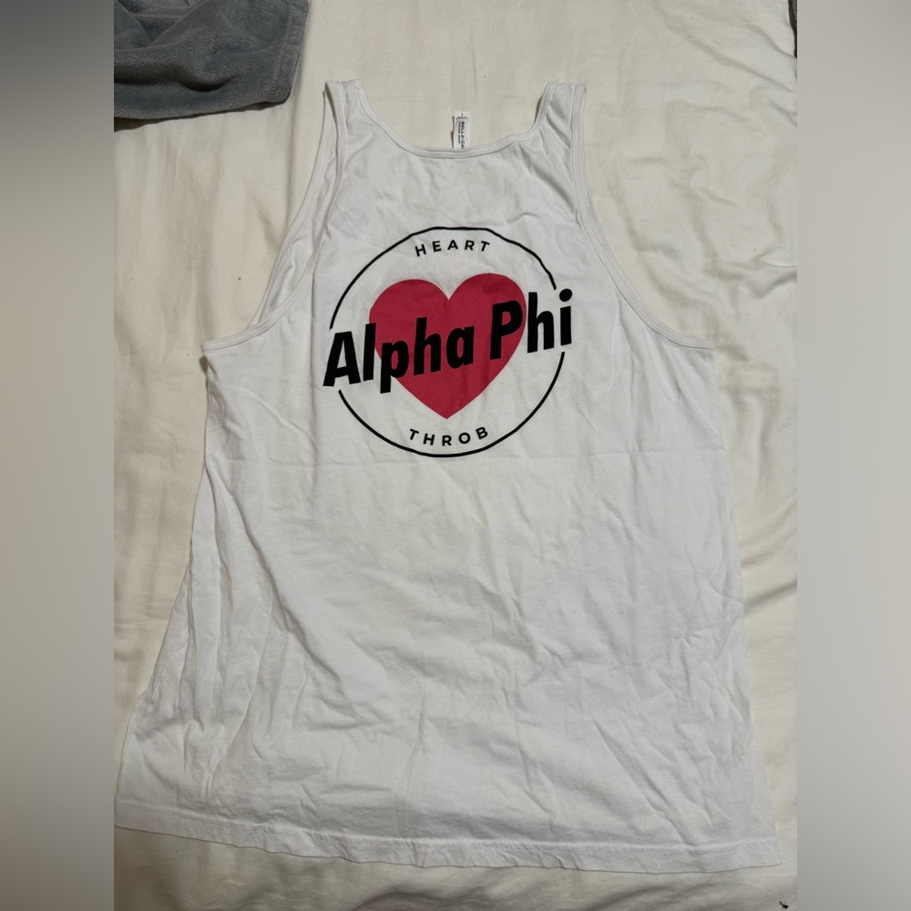 Bella + Canvas Alpha Phi Heart Throb Tank Top/Muscle Tee